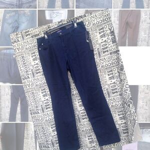 NY DJ women's jeans size 14 dark navy blue high rise stretchy